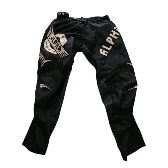 Alpha Cycle Gear Black Motorcycle Riding Racing Padded Moto Pants Mens Sz 34 - Picture 1 of 16